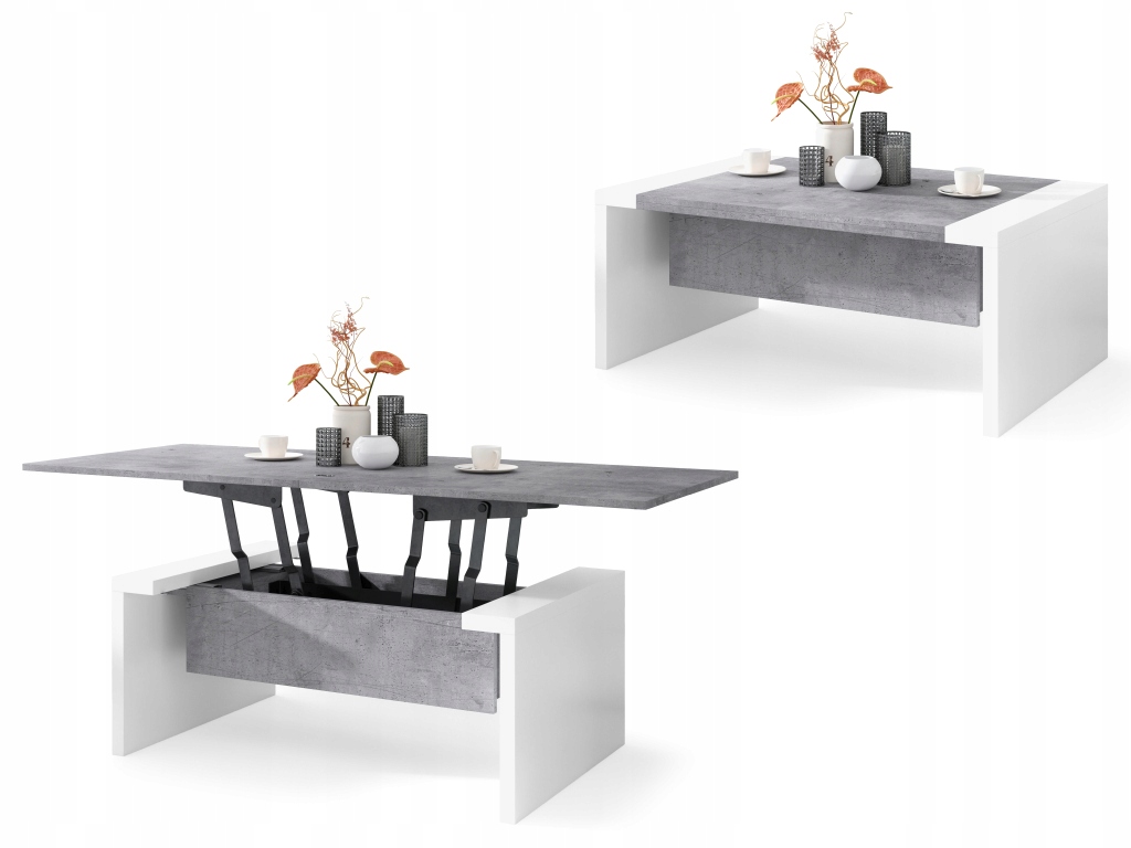 

Space Beton/Biały Ława Rozkładana Stół Ławostół