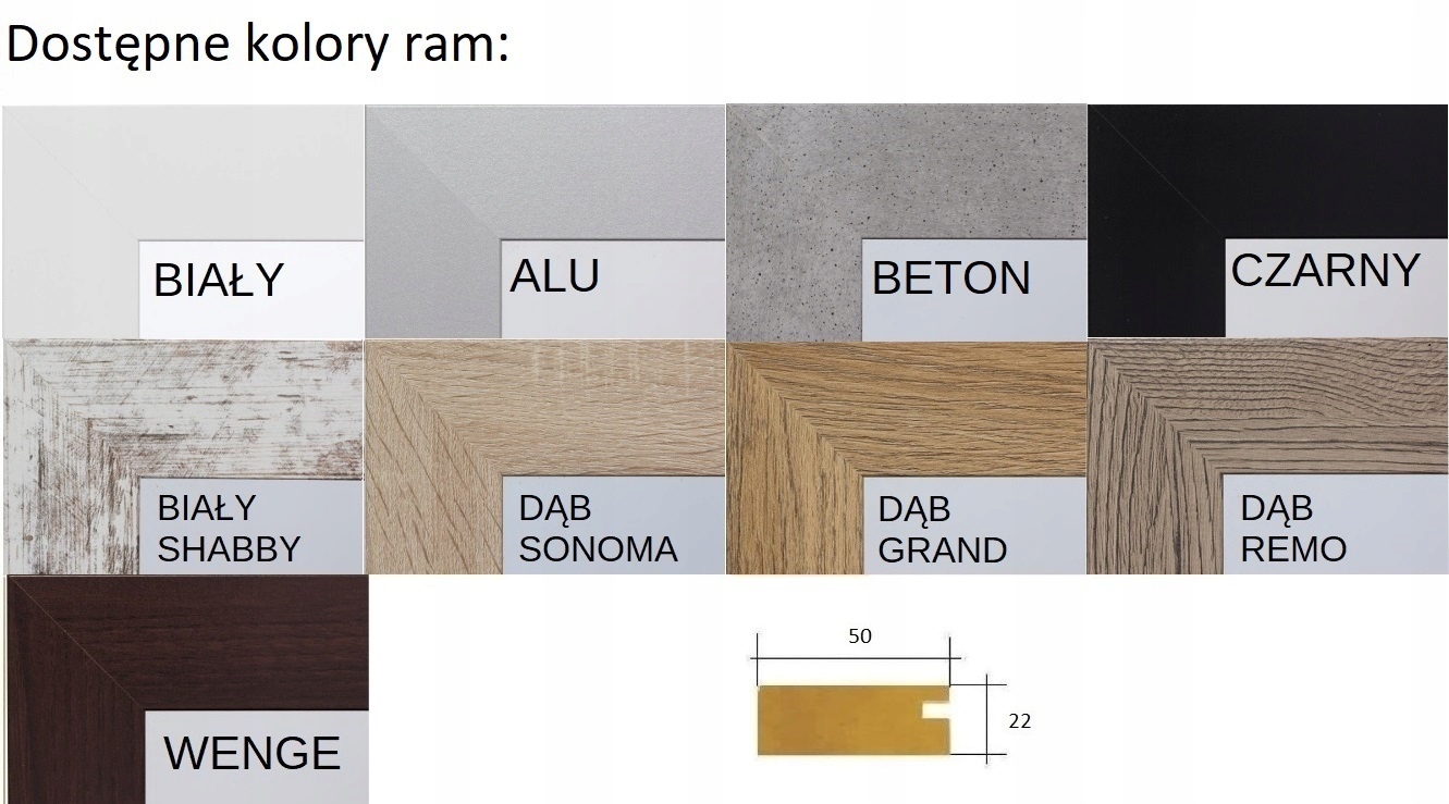 DUŻE lustro STOJĄCE rama PREMIUM 160x50 BIAŁE Materiał ramy drewno