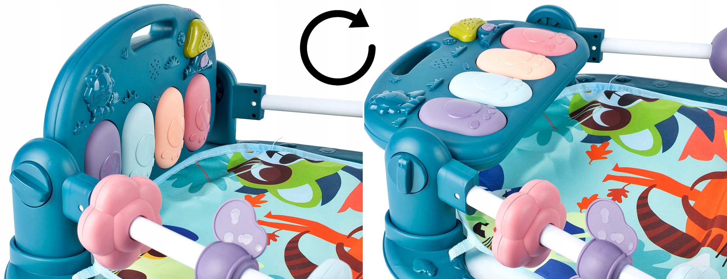 OKTATÓSZŐNYEG ZONGORA CSÖRGŐKKEL RÁGÓKÁK CSECSEMŐKNEK GYEREKEKNEK Márka MalPlay