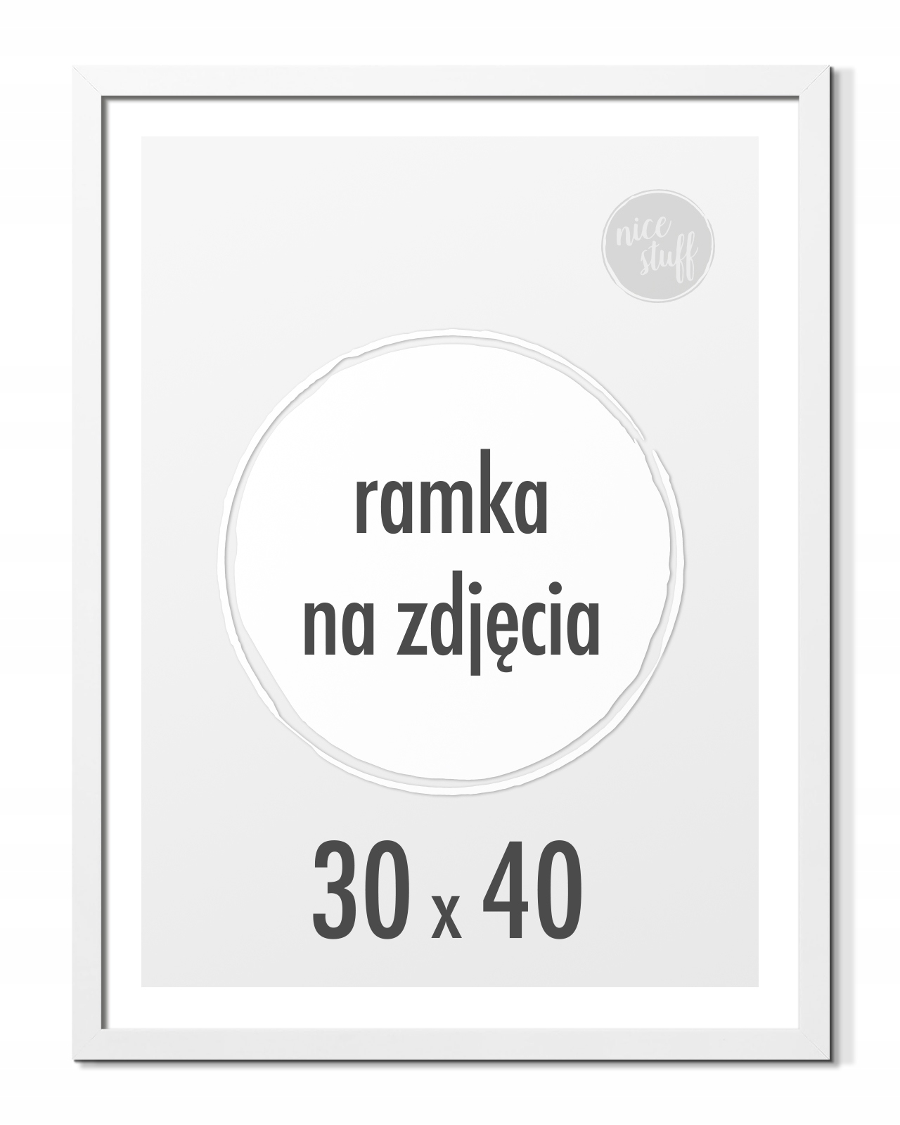 

Ramka na zdjęcia 30x40 cm Ramki foto 40x30 biała