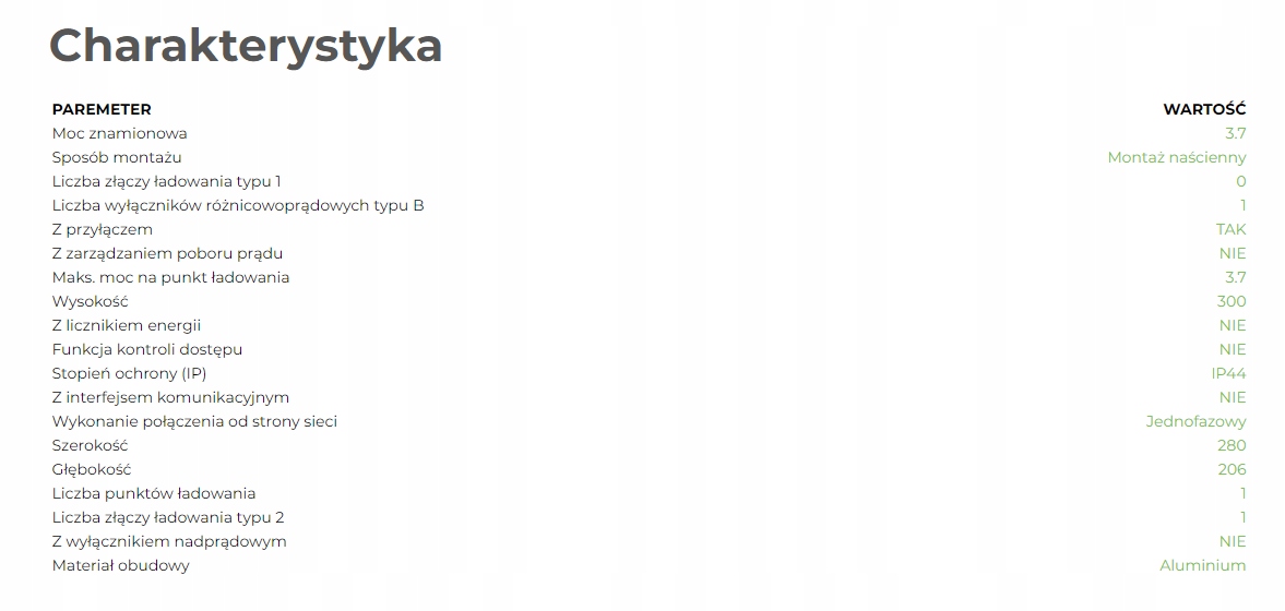 ŁADOWARKA NAŚCIENNA DO POJAZDÓW ELEKTRYCZNYCH EX9EV1 T2 16A EAN (GTIN) 8592765104984