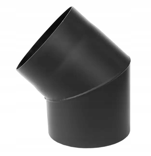 Kb černé kouřové koleno žáruvzdorné 2,0 mm fi 200 45 st komín