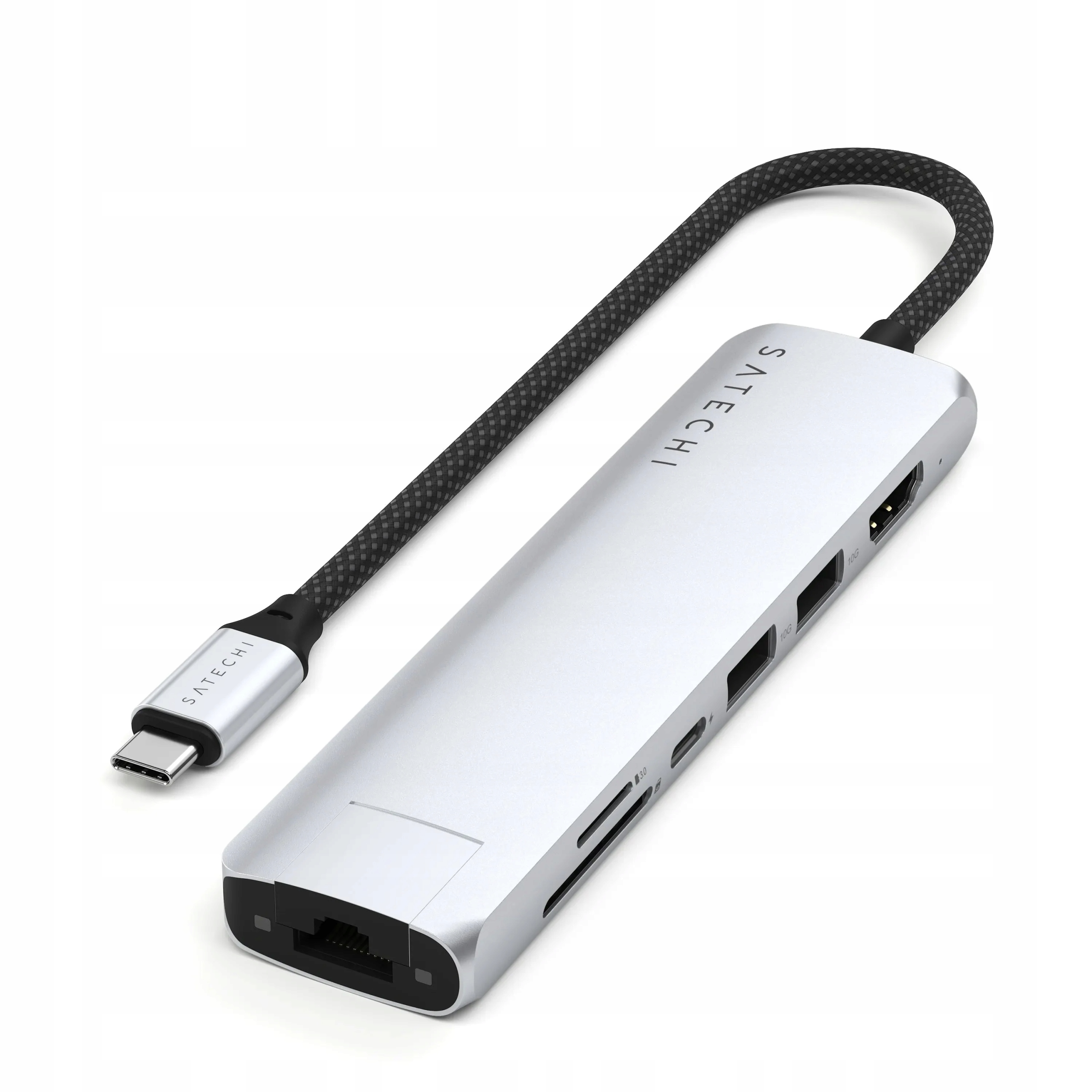Satechi 7v1 Usb-c Slim Víceportový adaptér pro Mackbook Pro Ethernet Hdmi