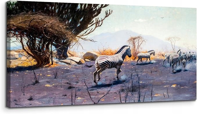 moderní obraz do obývacího pokoje, ložnice 100x50 zebry