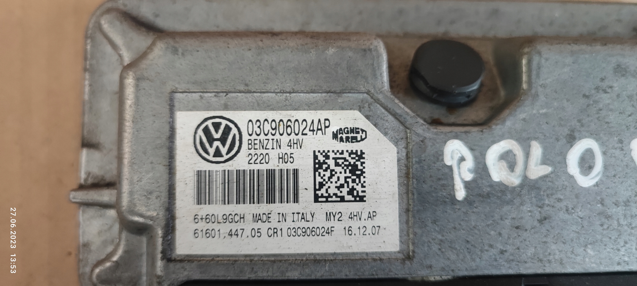 POLO 9N FL Centralina computer Motore 1.4 16V BUD