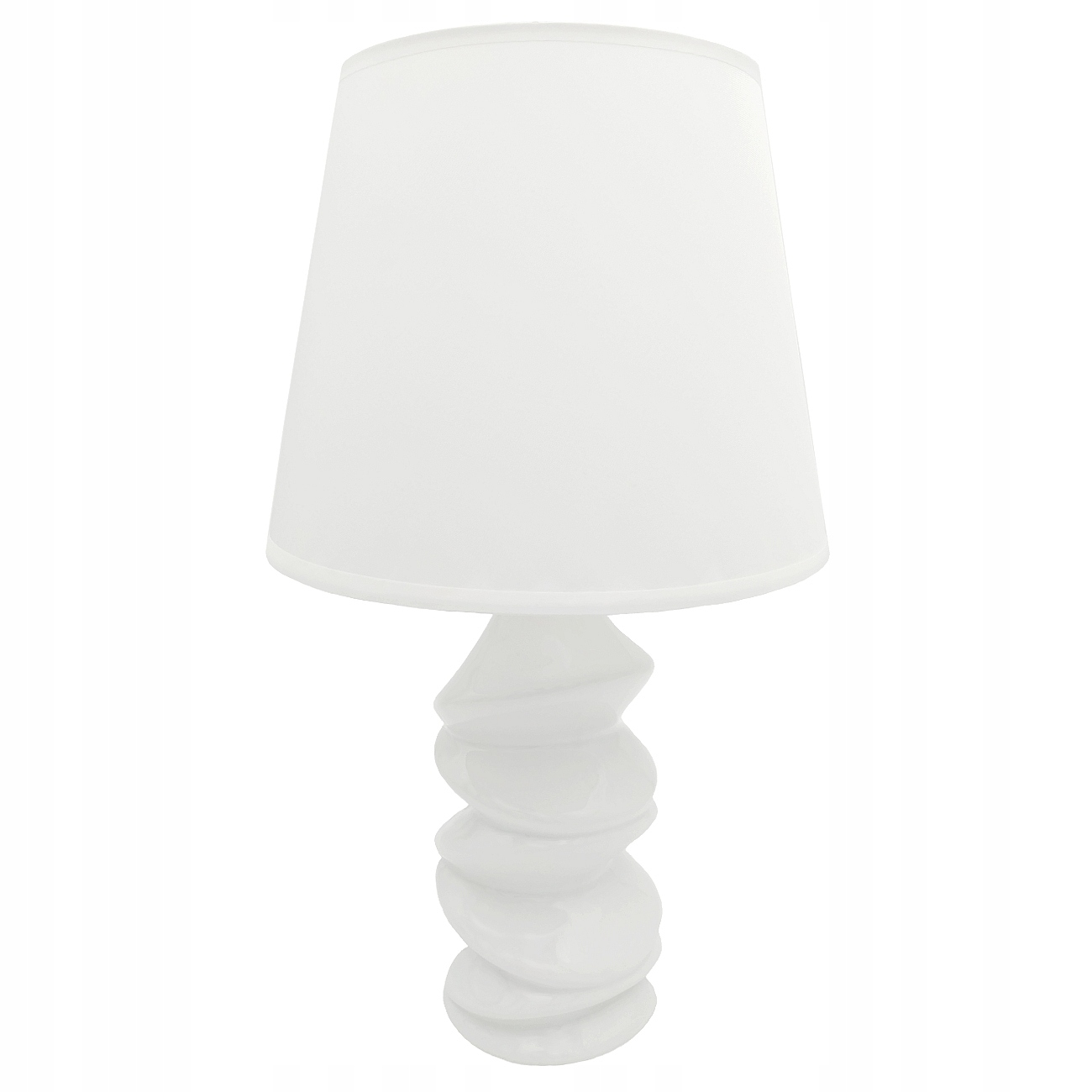 LAMPKA NOCNA BIAŁA NOWOCZESNA GLAMOUR LAMPKA STOŁOWA