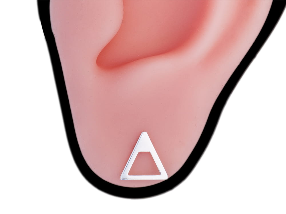 

Srebrne kolczyki trójkąty, trójkąciki. Próba 925