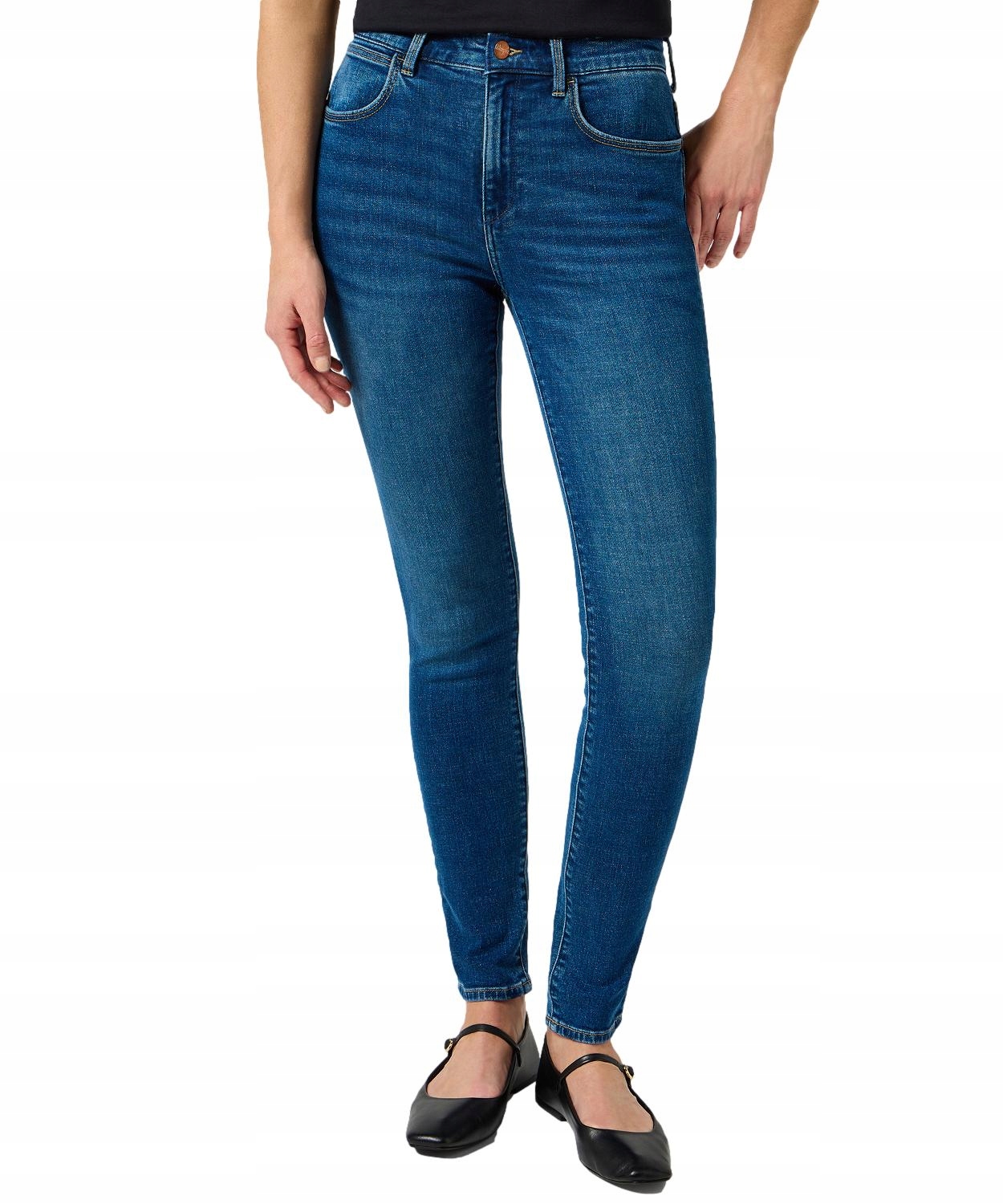 Džíny Wrangler High Skinny 112355297 Vintage Worn W 26 L 32