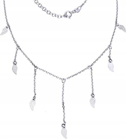 Stříbrný náhrdelník 925 s ažurovými křídly 3,10 g, módní vzor jako dárek pro ženy