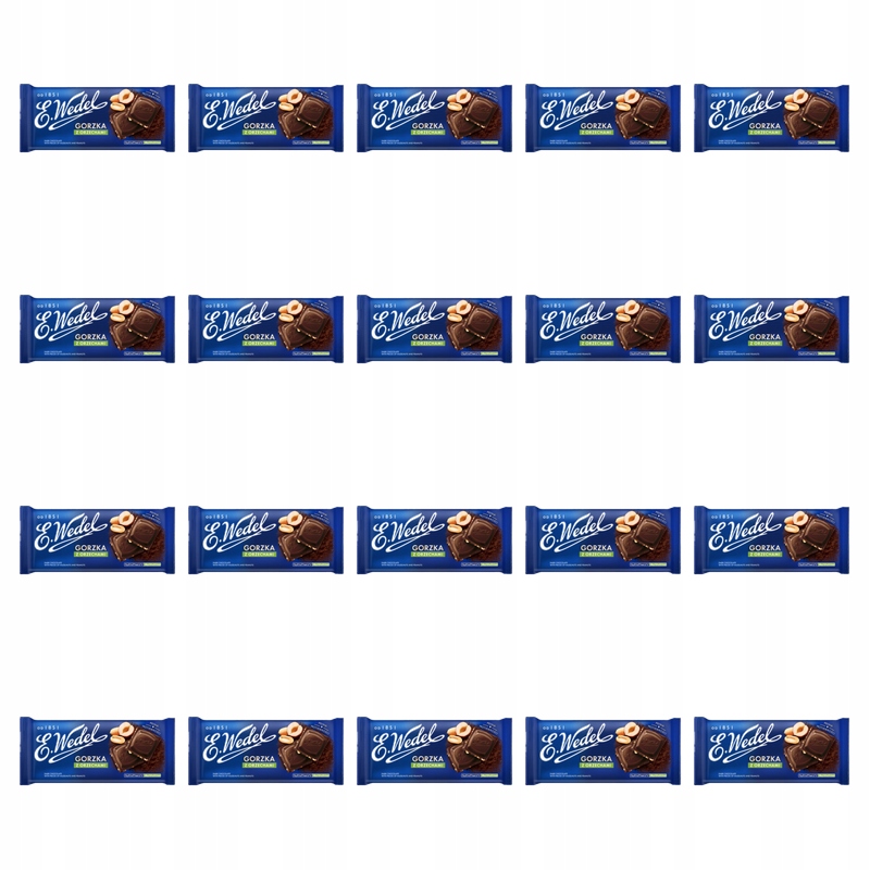 E.Wedel Czekolada gorzka z orzechami 90g X20
