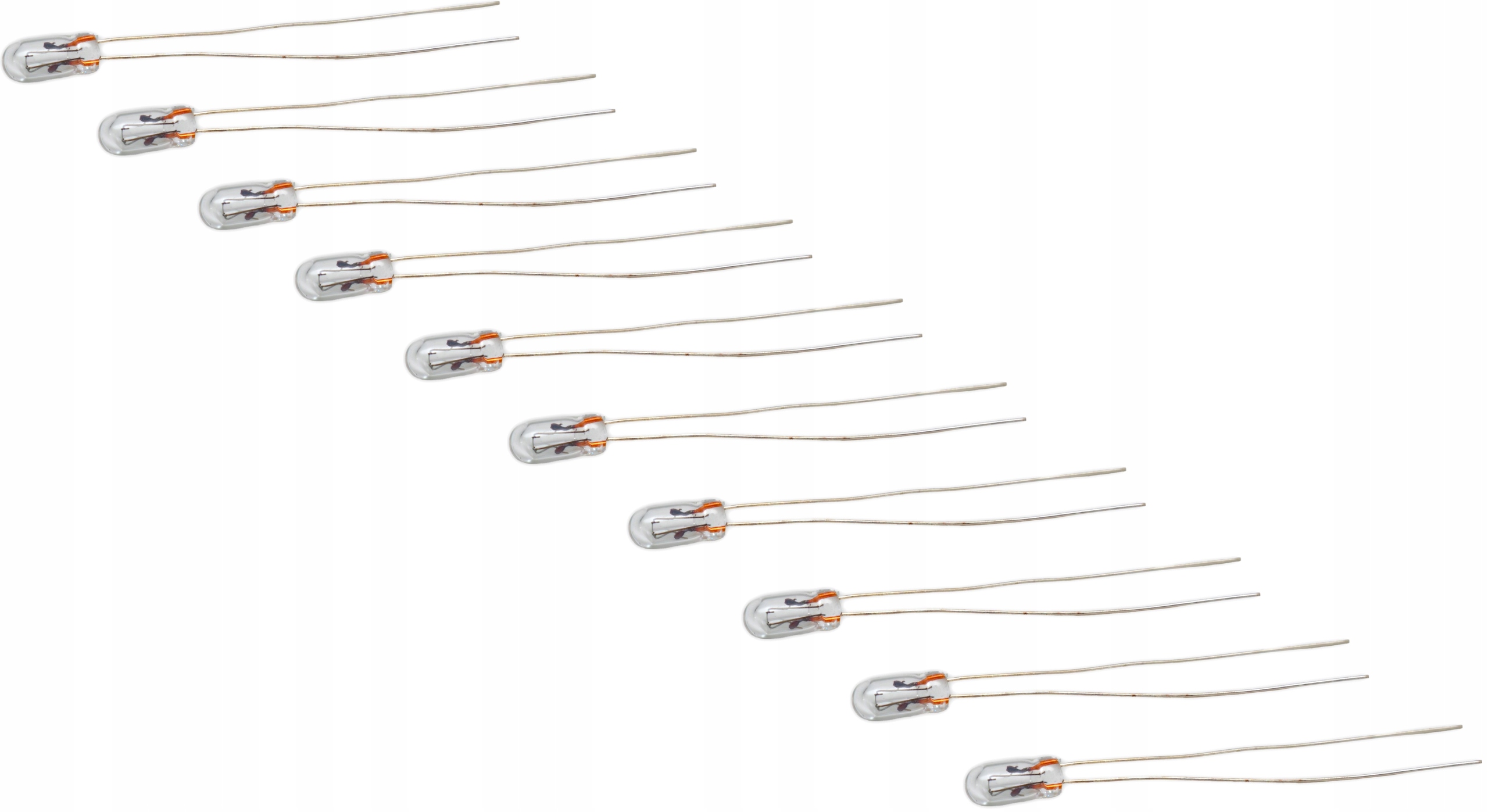 10× ŻARÓWKA MINIATUROWA 3mm 3V BIAŁA 3x7mm