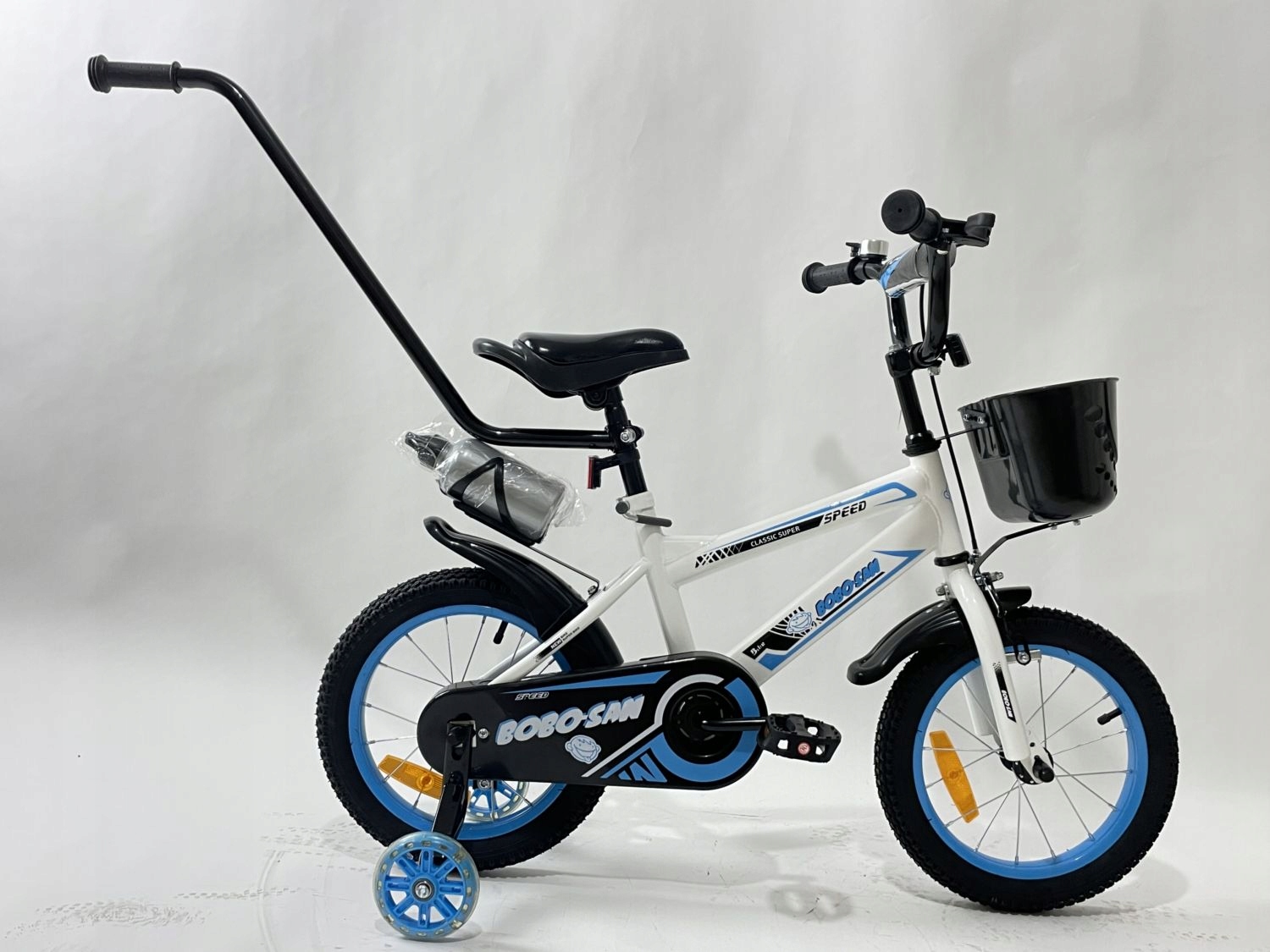 ДИТЯЧИЙ ВЕЛОСИПЕД BMX 14-ДЮЙМОВИЙ НАПРАВЛЯЮЧА ПІДСВІЧУВАННЯ БІЧНИХ КОЛІС ДИТЯЧИЙ ВЕЛОСИПЕД