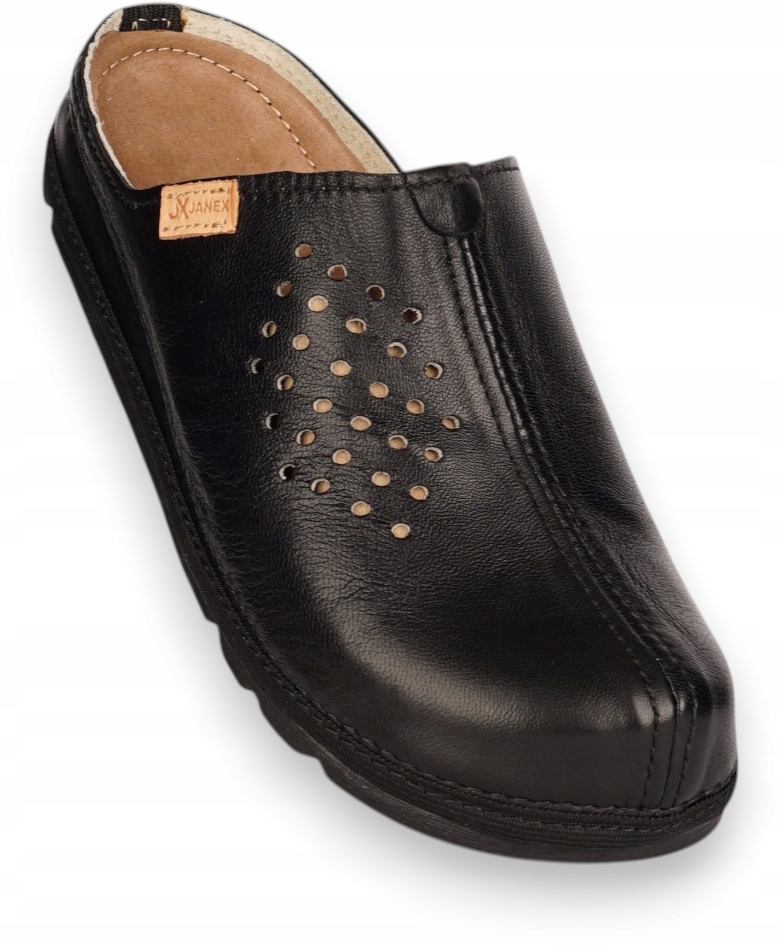 Nazouváky Dámské Kožené Černé Loutky Do Práce Školy Domu Zahrady Pevné