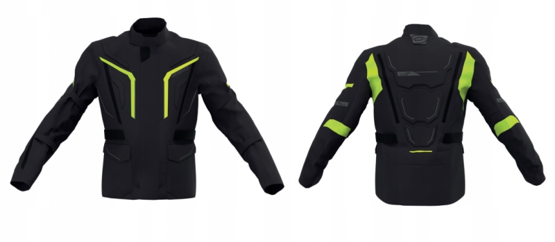 Textilná Bunda Ozone Sahara Black/fluo Yellow S