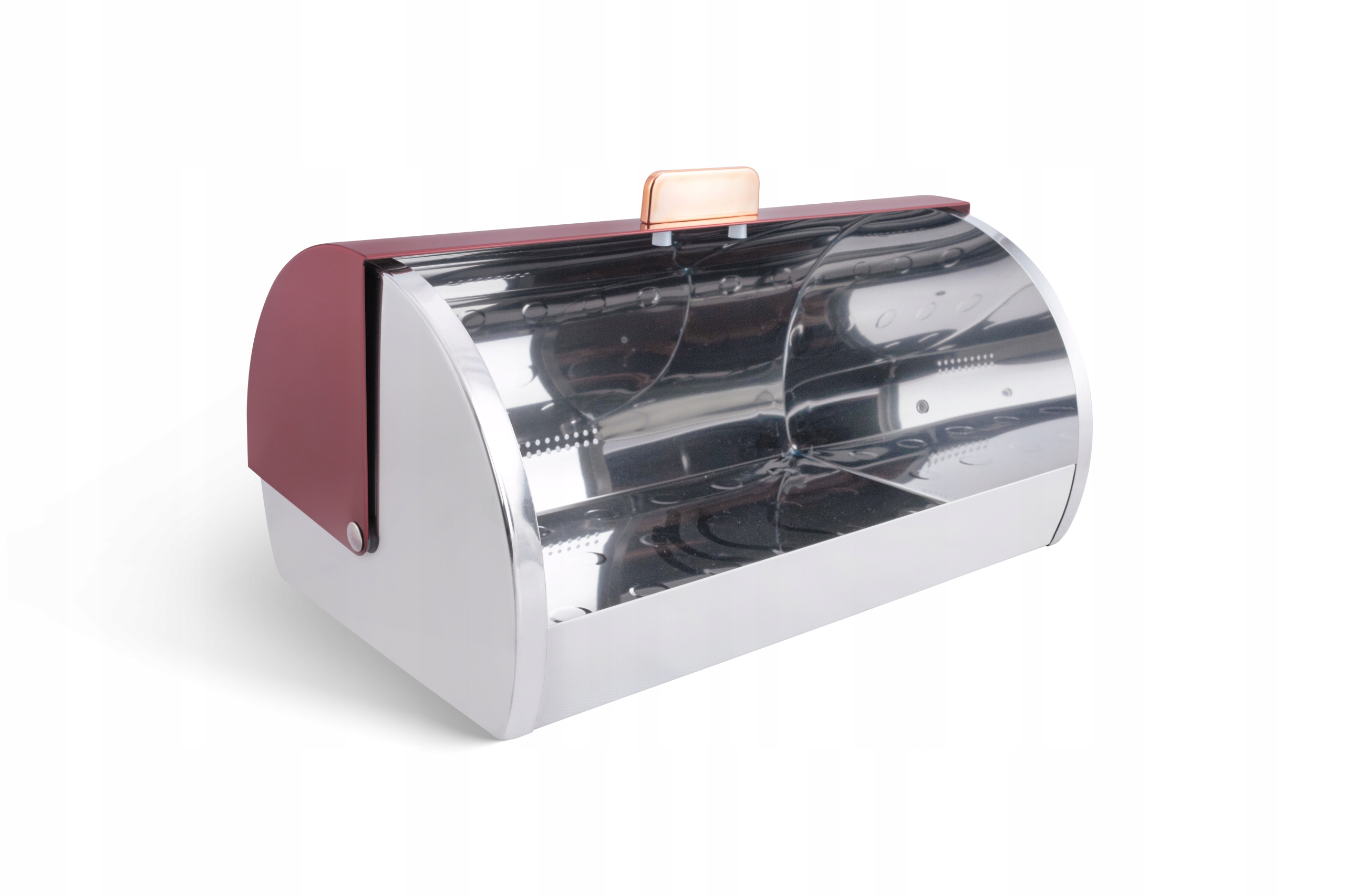 NOWOCZESNY CHLEBAK metalowy czerwony EDENBERG EB 114 - PROMOCJA Rodzaj jednoczęściowy