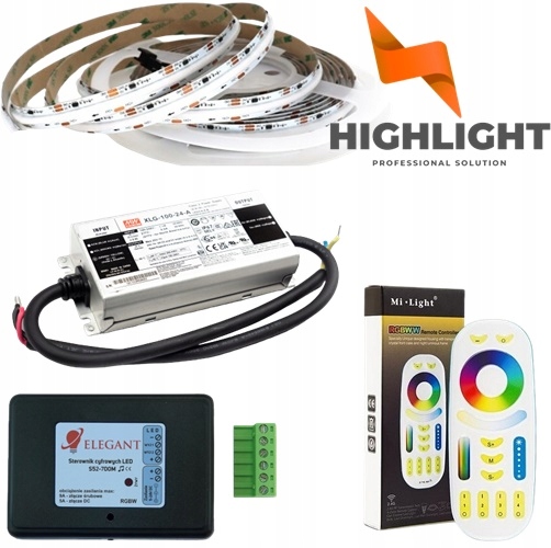 5m Sada Led Cob Digitálna Rgb+nw 16W 24V SK6812