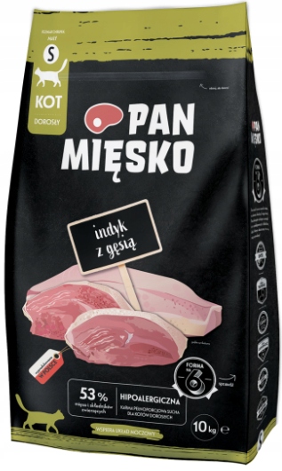 Pan Mięsko sucha karma dla kota Indyk Z Gęsią chrupki S 10 kg