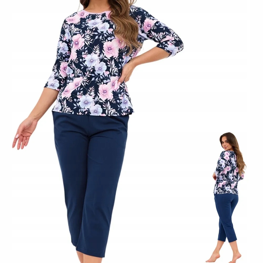 Dámské Pyžamo Cornette Anabel 147 5XL/50 Tmavě modrá