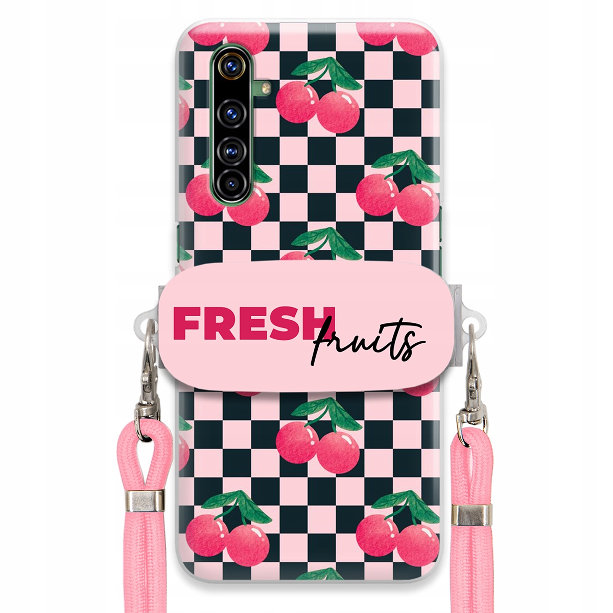 Pouzdro pro Realme X50 Pro Crossbody vodítko držák na šachovnici Fresh Fruits