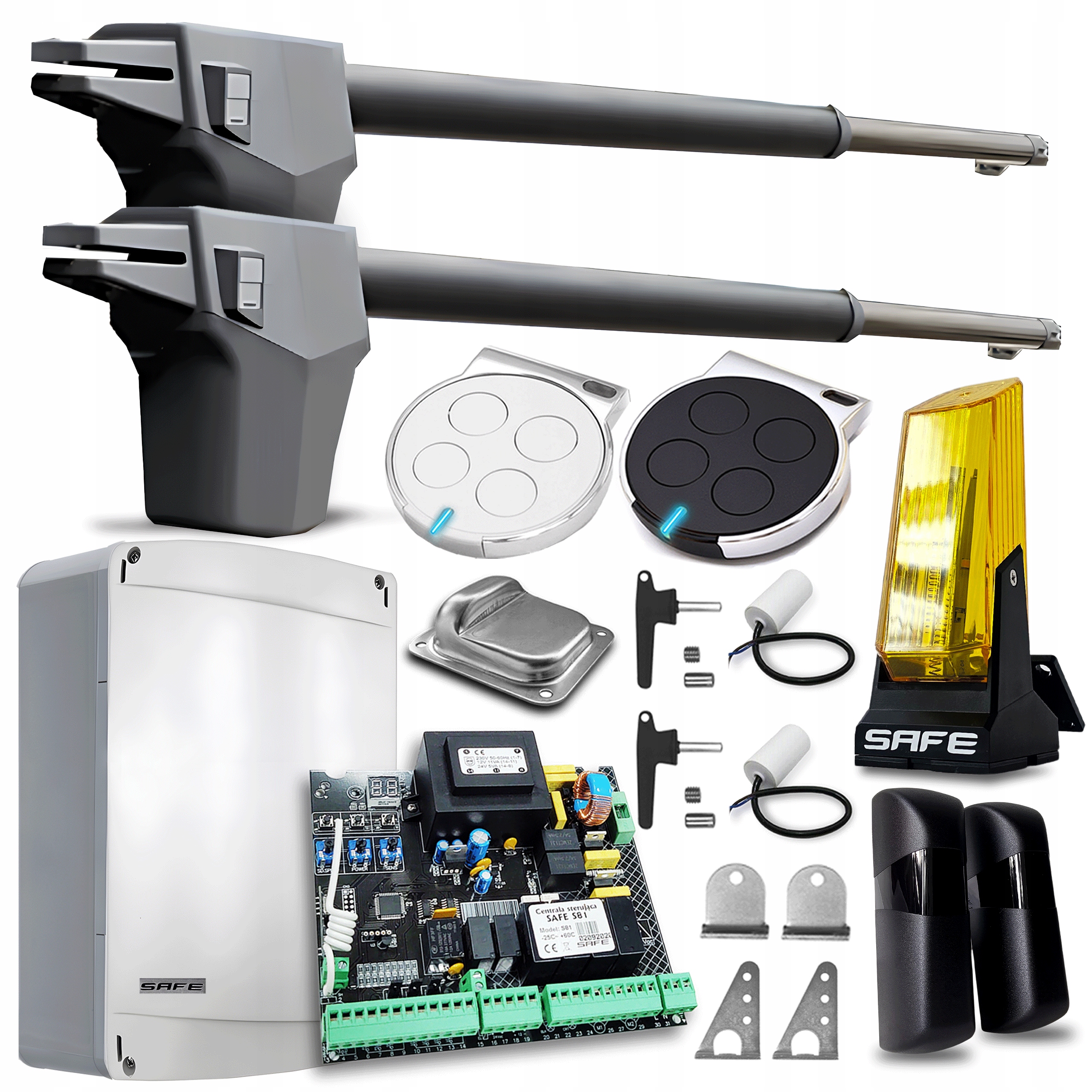 Set Pohon Pre Dvojkrídlovú bránu 7 m lampa 2 x diaľkový ovládač Automat pohon