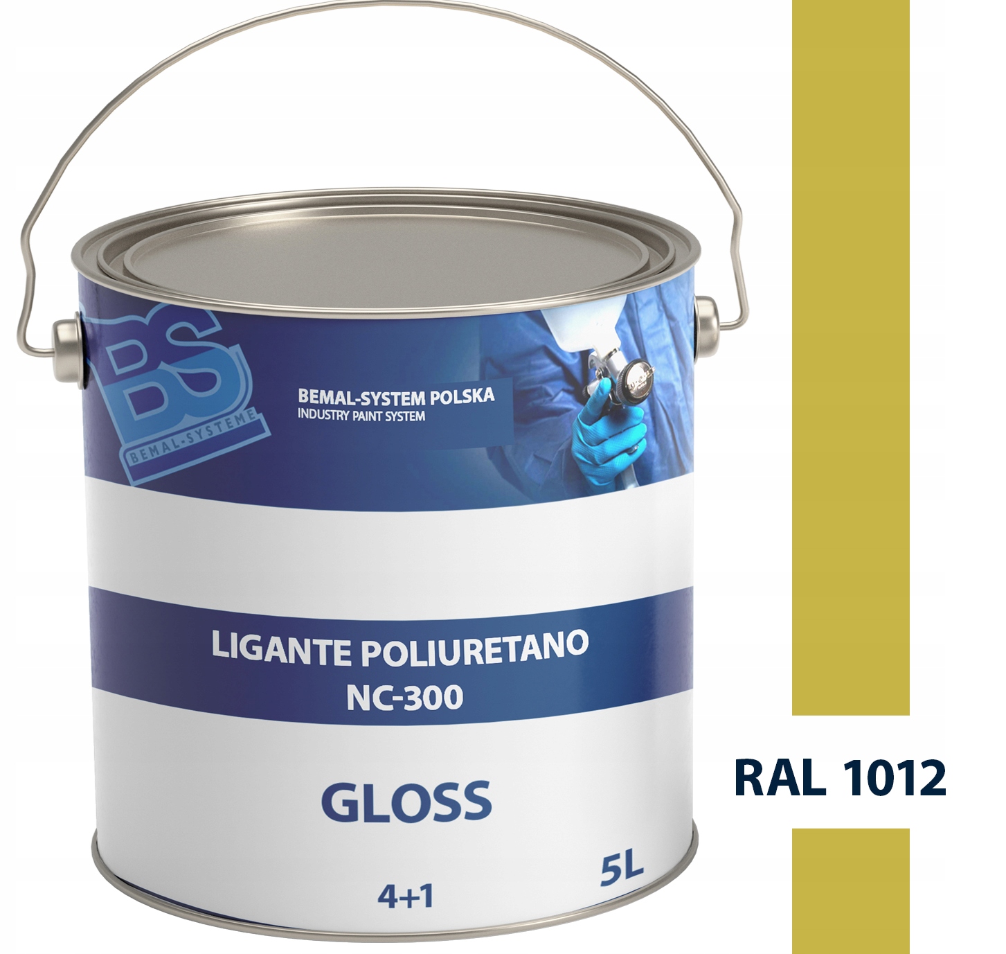 BEMAL FARBA OKRĘTOWA - LAKIER POLIURETANOWY - 5L - RAL 1012