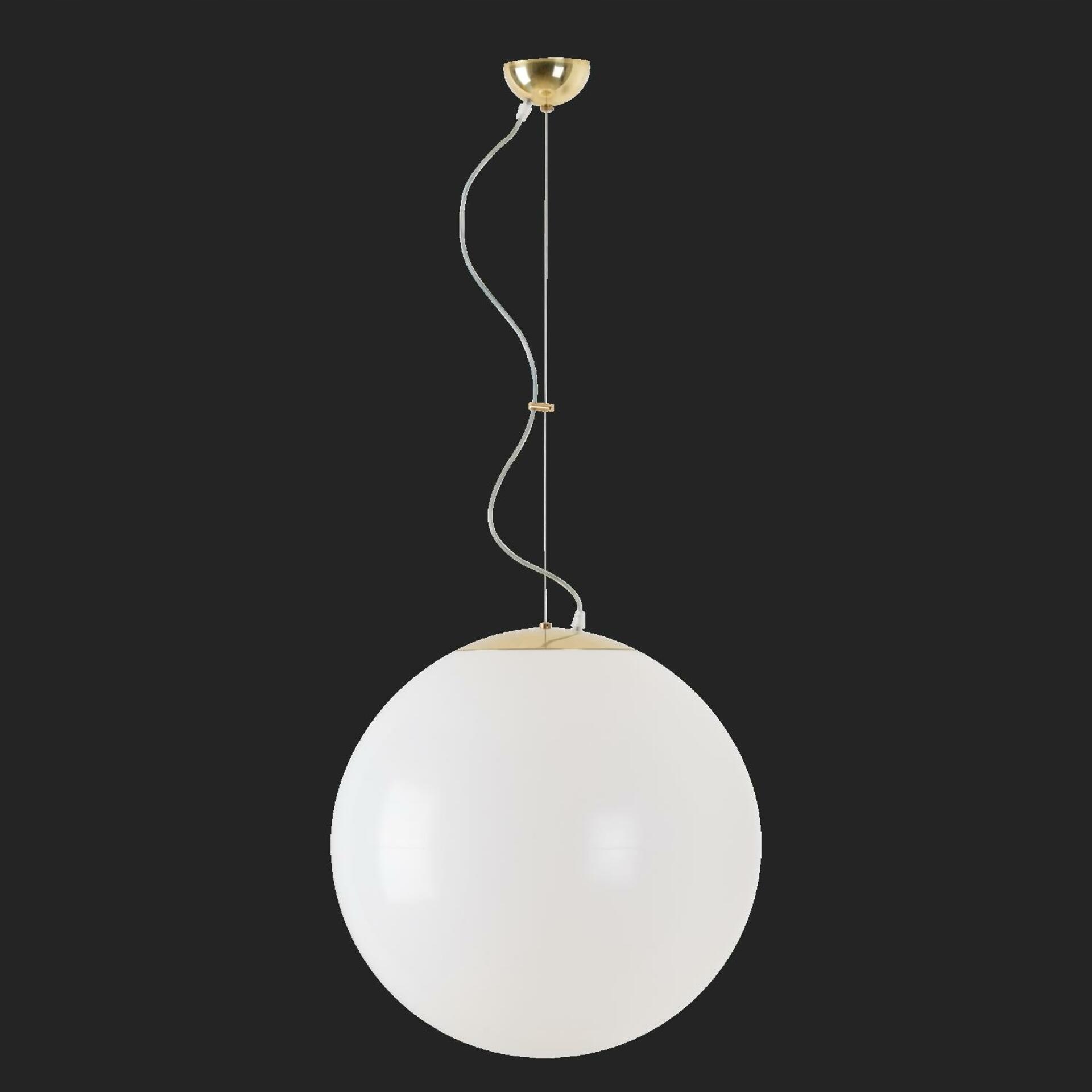 Osmont 66713 Isis L4 závesné plastové svietidlo mosadz leštená biela IP40 40