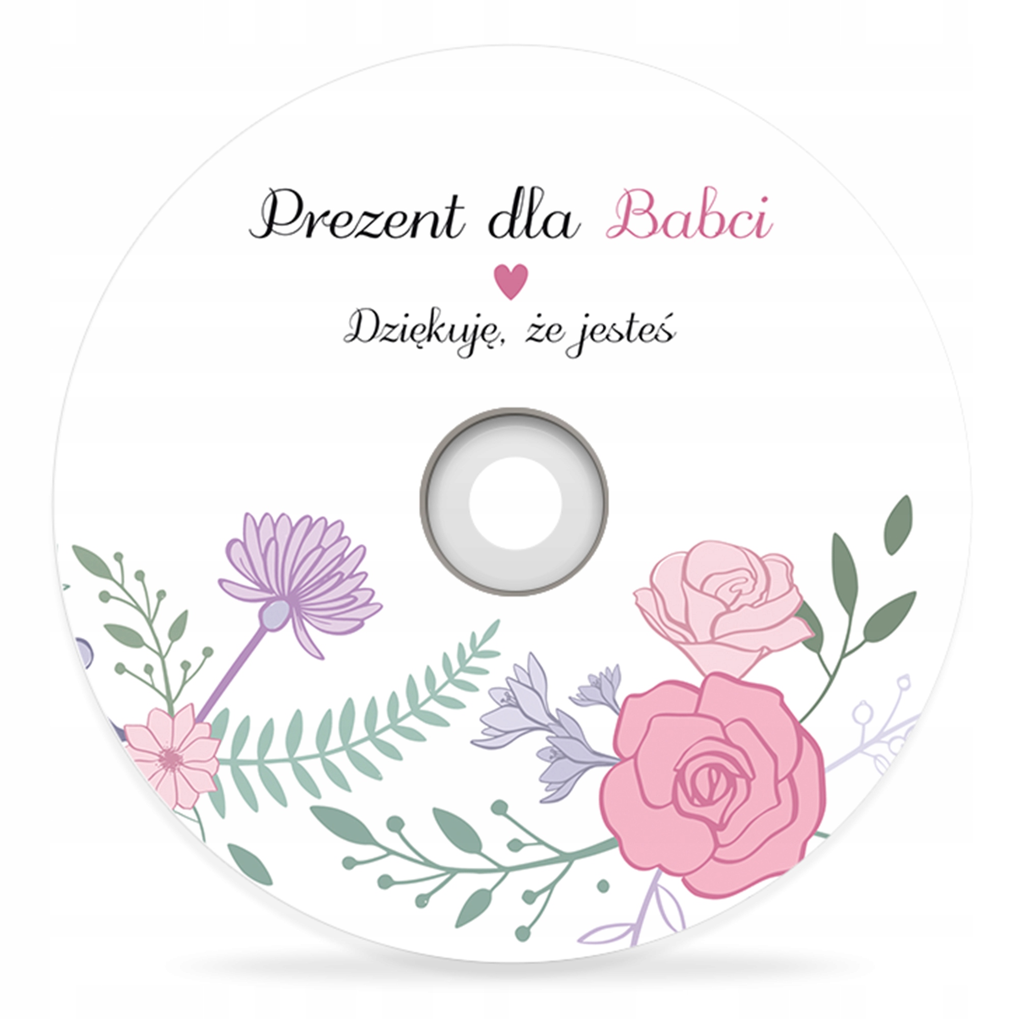 

Płyta DVD z nadrukiem Prezent dla Babci