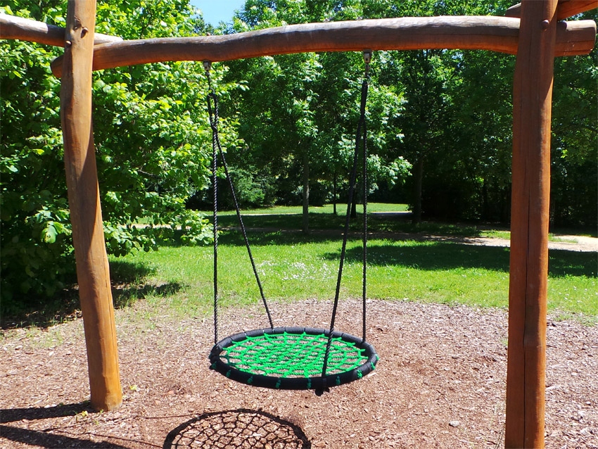 HUŚTAWKA BOCIANIE GNIAZDO XL 100cm CZARNO - NIEBIESKA 18mm Marka inna