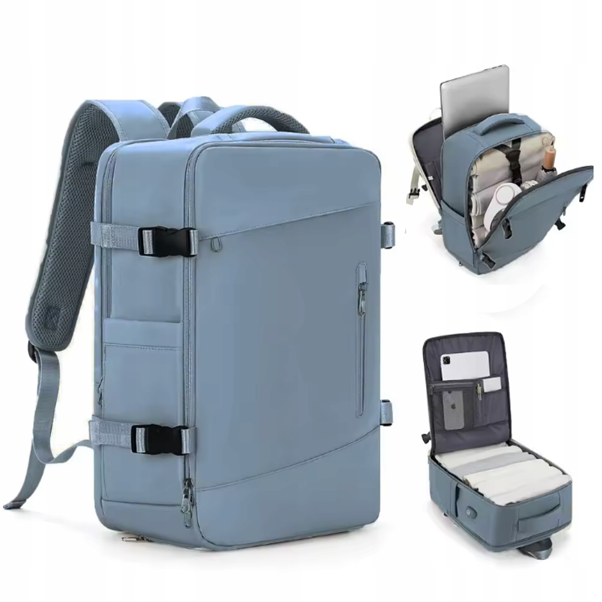 Batoh kabinový Usb voděodolný příruční zavazadlo 46×32×16 notebook 15,6