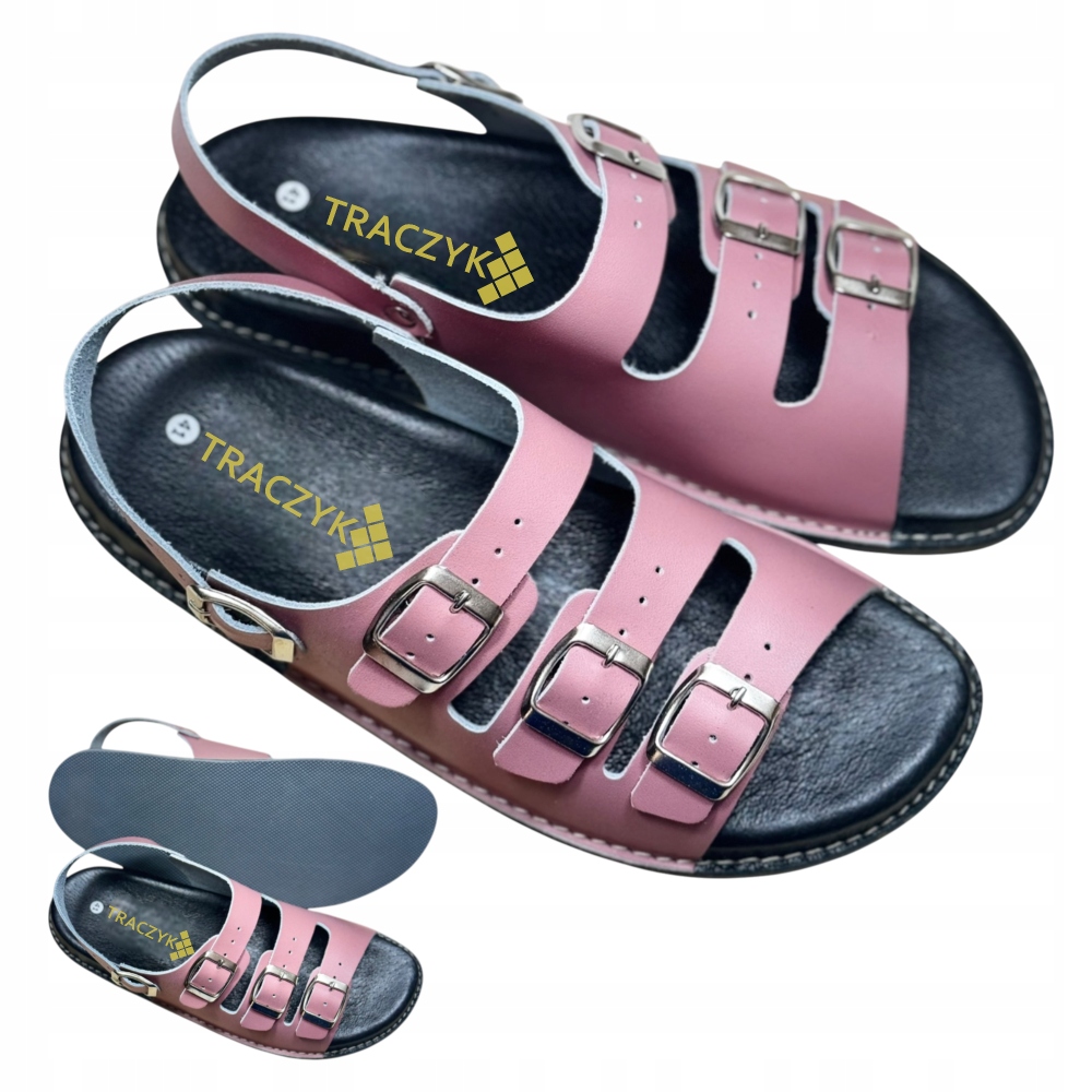 Sandály Nazouváky Traczyk Profilované Růžová Přírodní Kůže Fusbet vel. 40