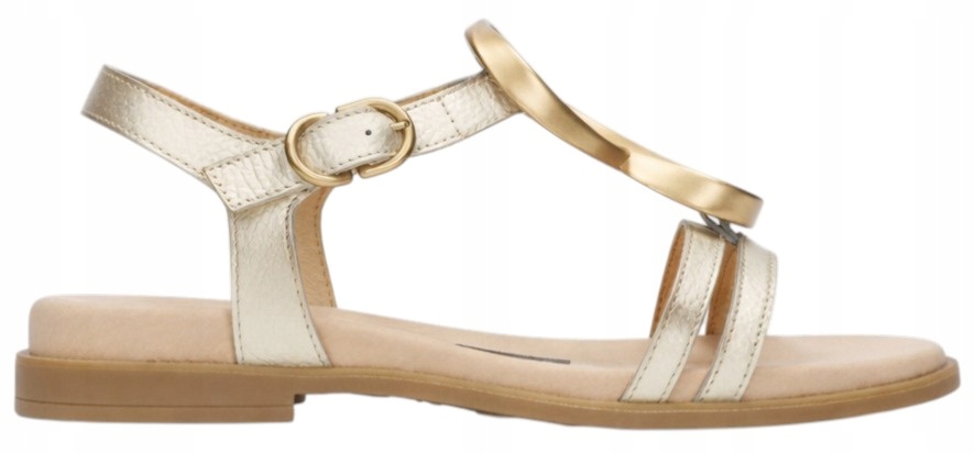 Dámské Elegantní Zlaté Sandály Platina Ploché Stylové Hispanitas 37