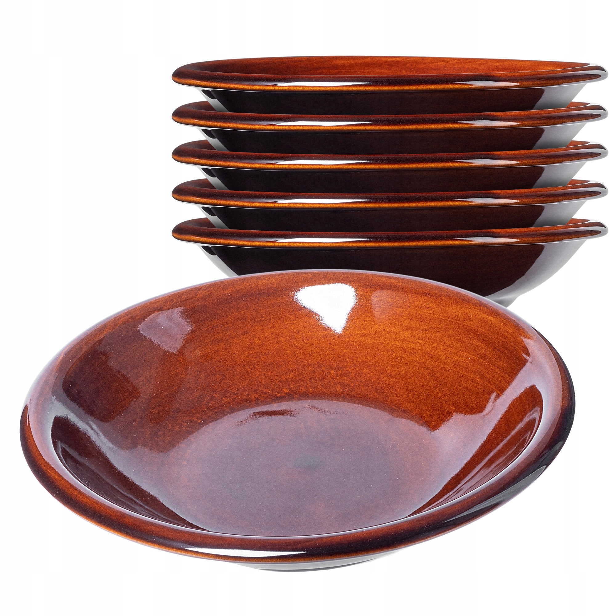 Obedový Tanier Hlboký 23 cm Sada Tanierov 6ks Komplet Keramika Kamionka