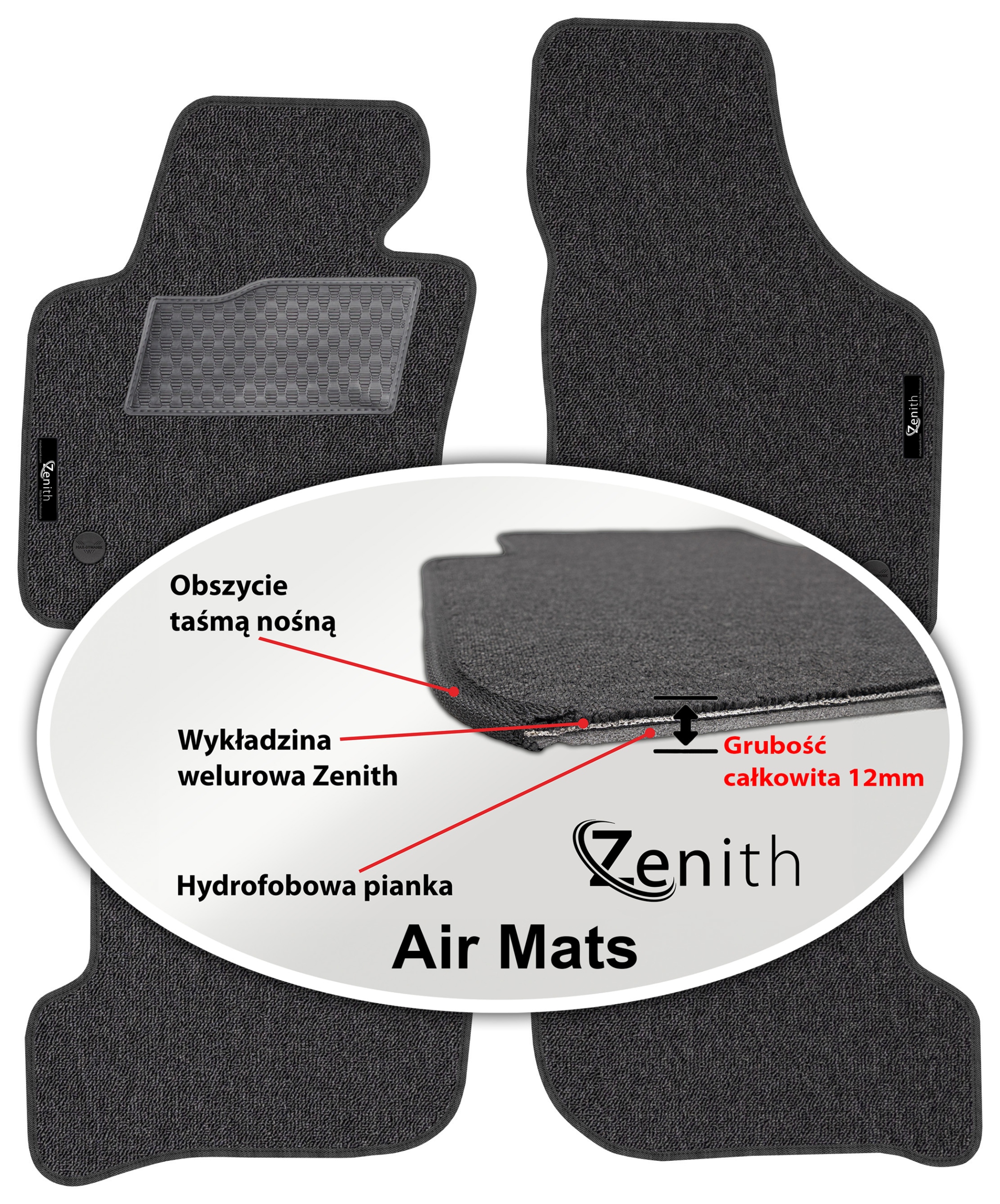 Seat Altea 2008-2015 Velúrové koberčeky do auta Zenith Air Mats
