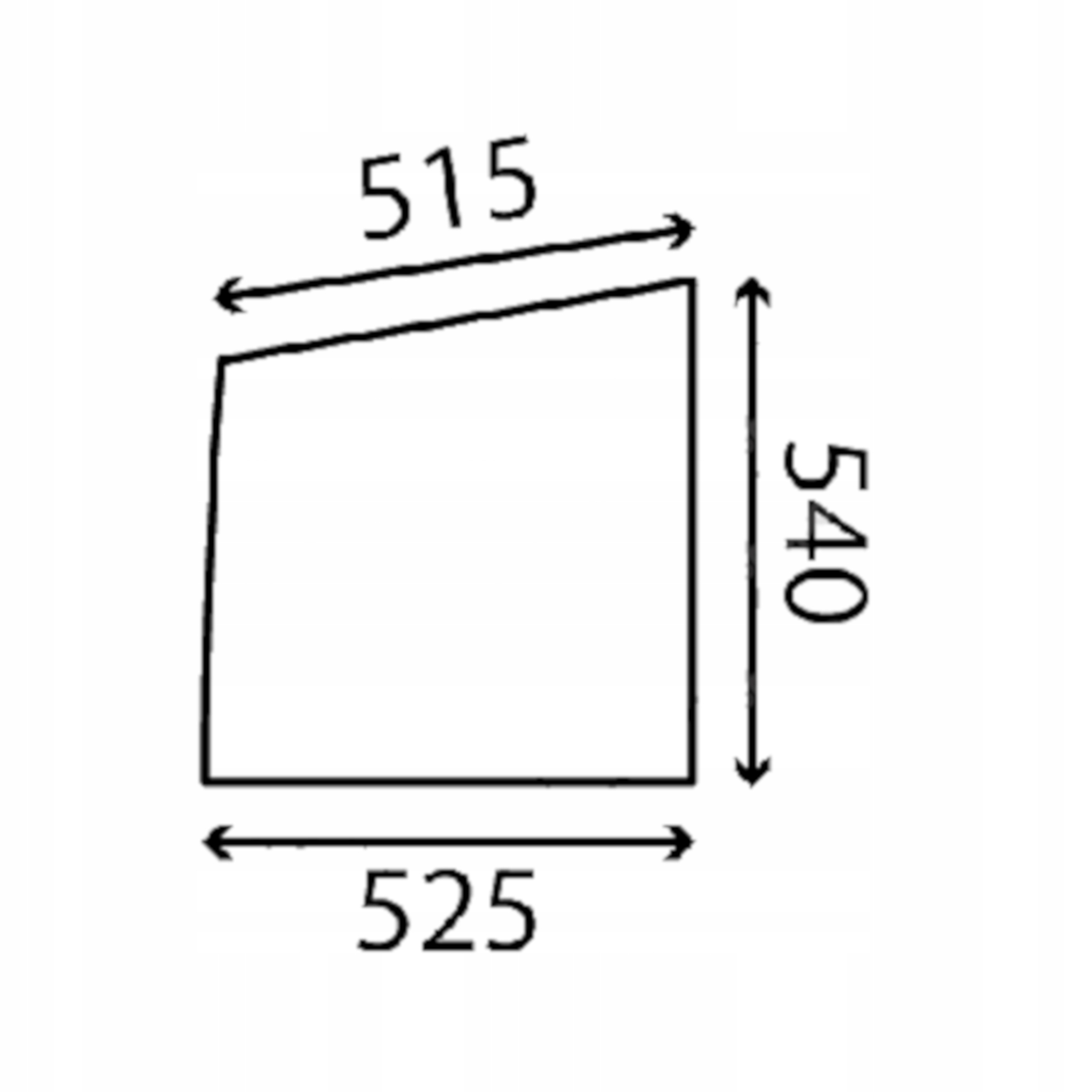sklo Kubota dveře spodní levé RG138-46570