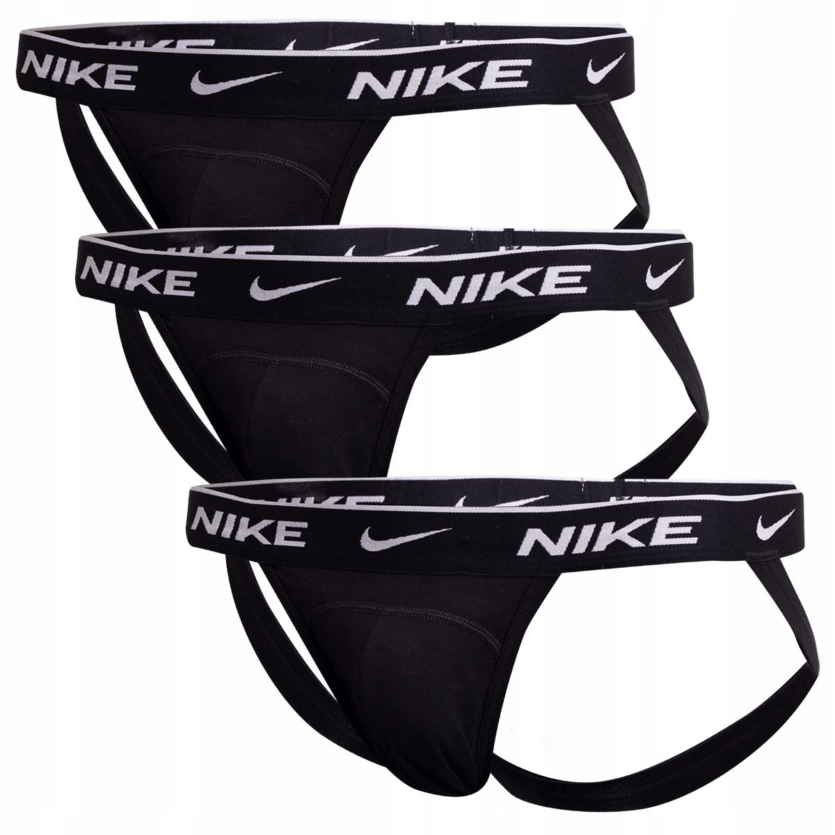 Nike Majtki Męskie Jock Strap 3PK Czarne r.L