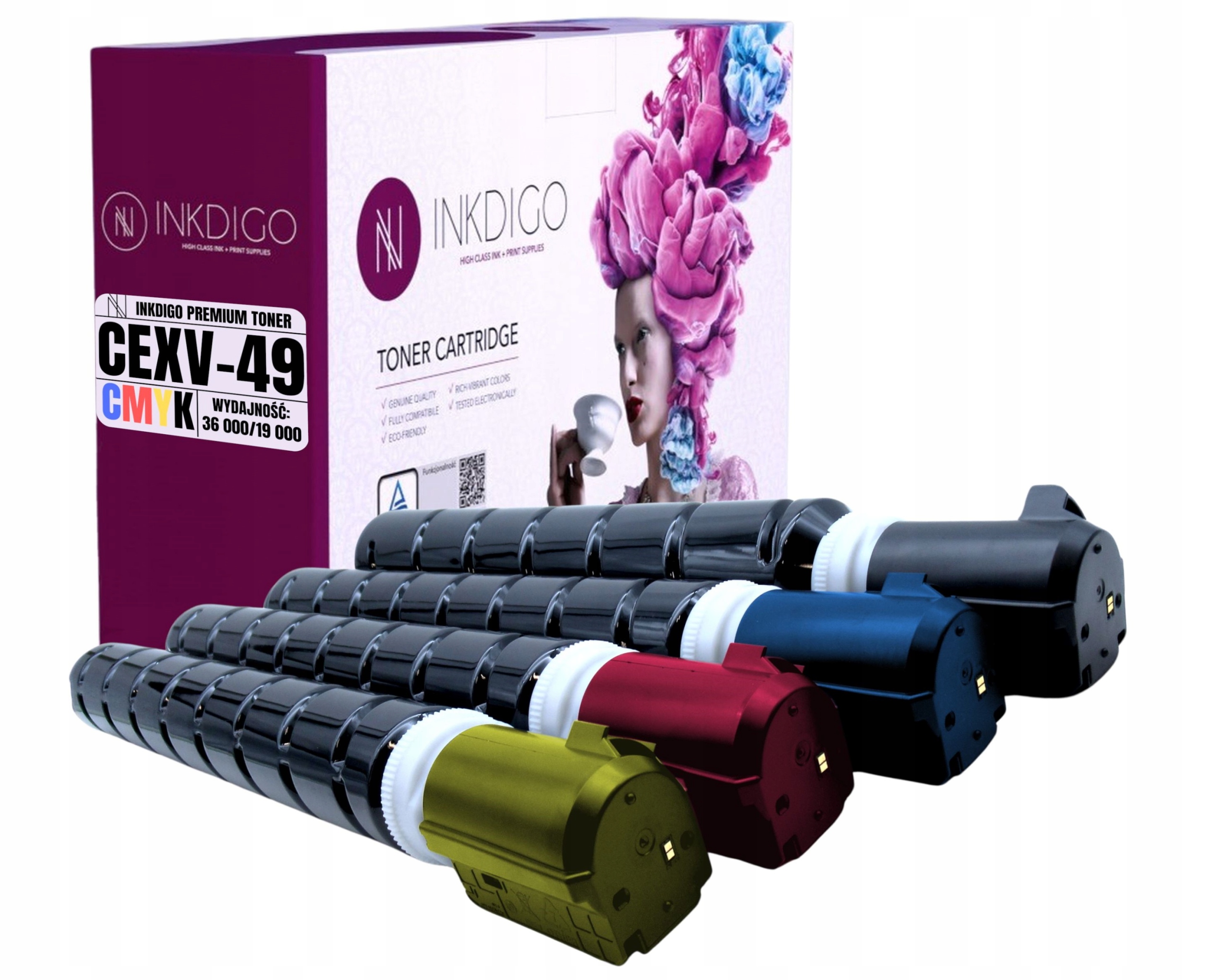 CEXV49 4x Náhradní toner pro Canon ImageRunner Advance DX C 3720 3725 3730