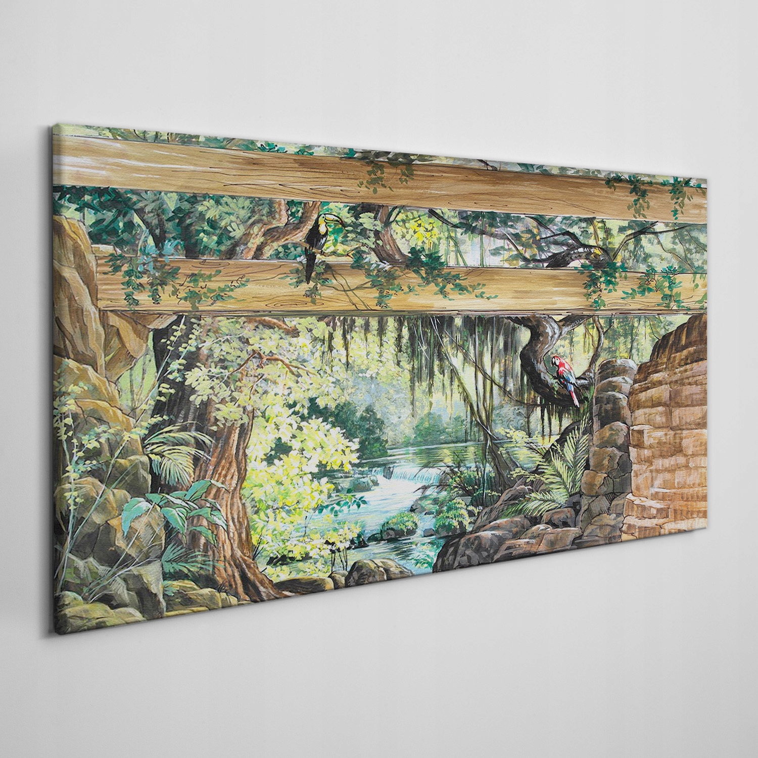 

Obraz na ramie płótno Las rzeka przyroda 140x70 cm