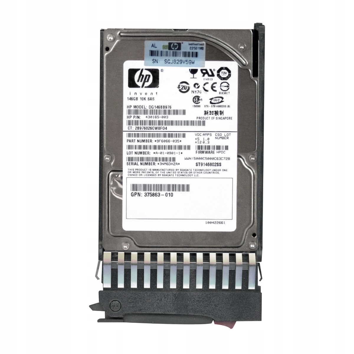 Hp 430165-003 146GB 10K 16MB Sas 2,5'' DG146BB976