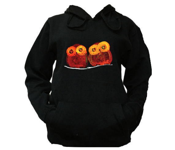 

L Bluza Kaptur Damska Sowy Owls Oryginalne Wzory