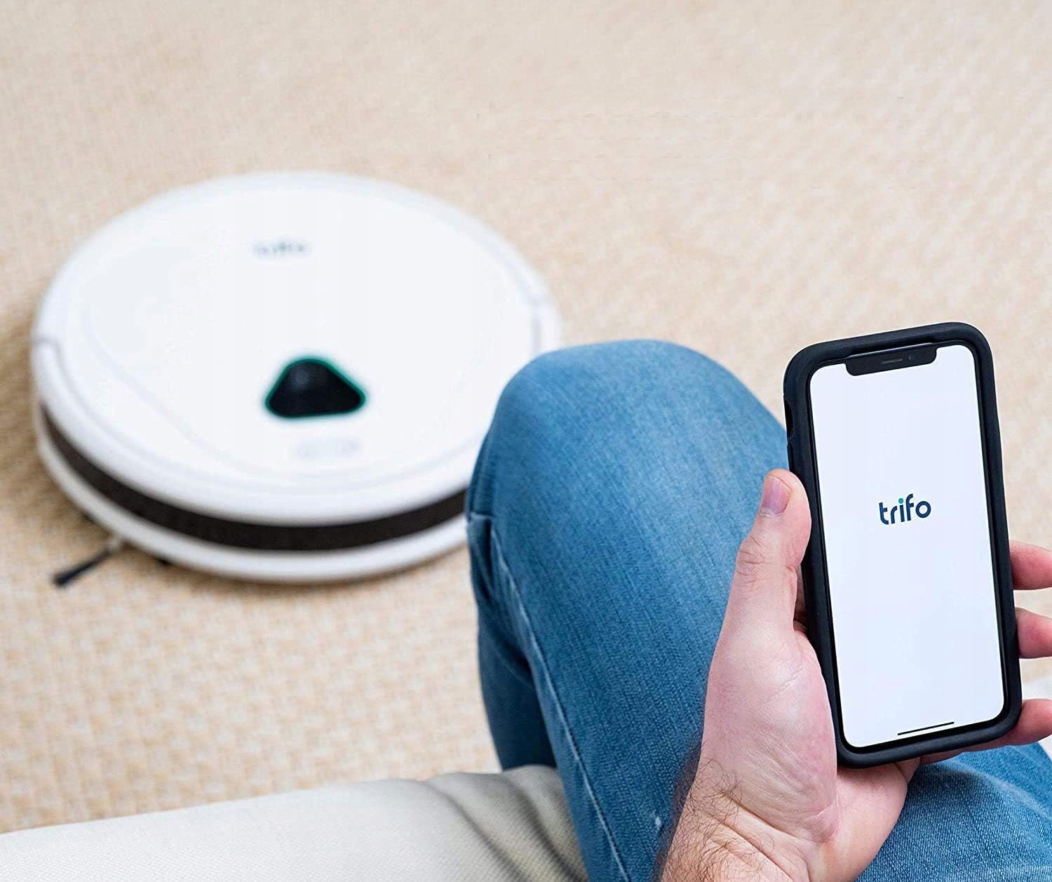 Robot Sprzątający Mopujący Odkurzacz Biały 4000Pa Aplikacja Kamera TRIFOMAX Kod producenta MAX