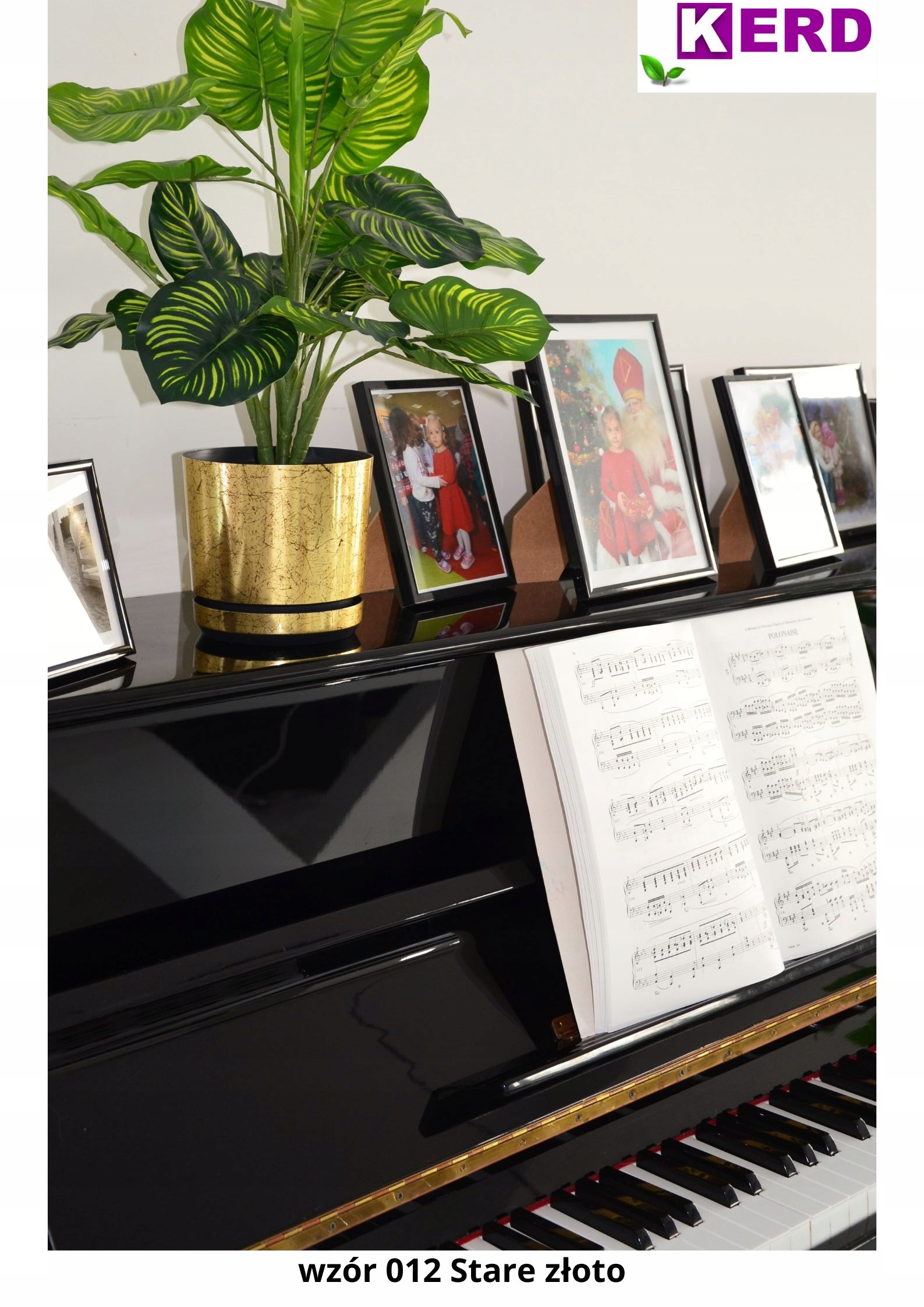 STARE ZŁOTO 14 Doniczka z podstawką klasyczna RETRO loft OSŁONKA rustykalna Wysokość produktu 13.5 cm