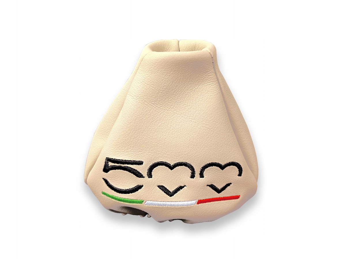 Hladký Béžový Měch Řadicí Páky Fiat 500 Výšivka