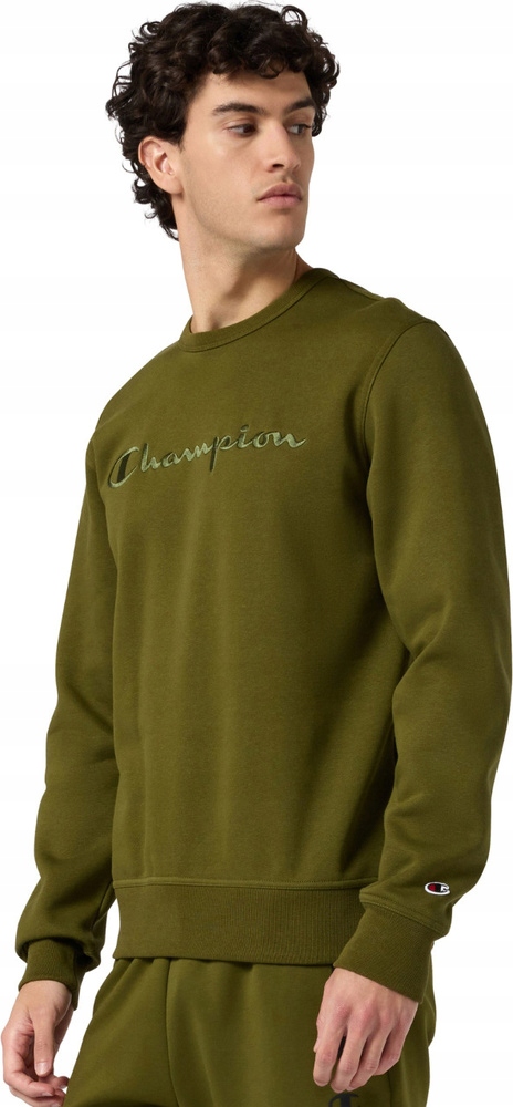 Pánská Mikina Champion Crewneck Sweatshirt Olivová 220272 GS585 vel. 2XL