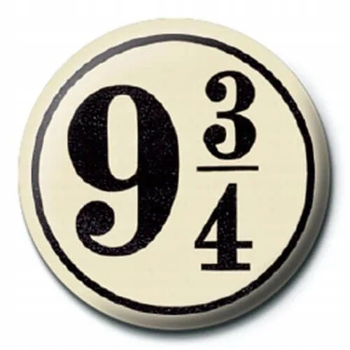 

Przypinka Harry Potter 9 i 3/4 Hogwarts 2,5cm
