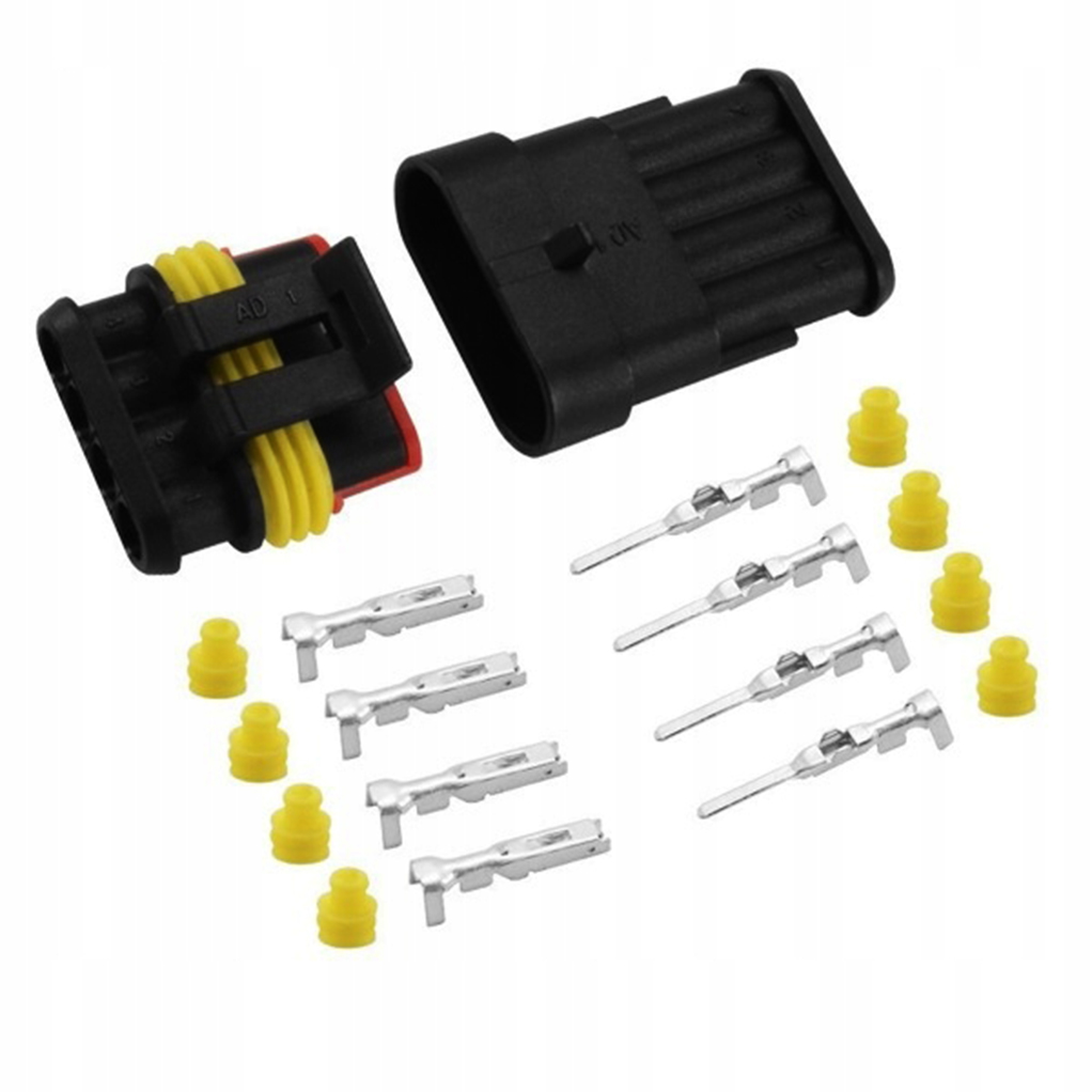 KONEKTOR ZŁĄCZE HERM. AMP TYCO 4 PIN SUPER SEAL