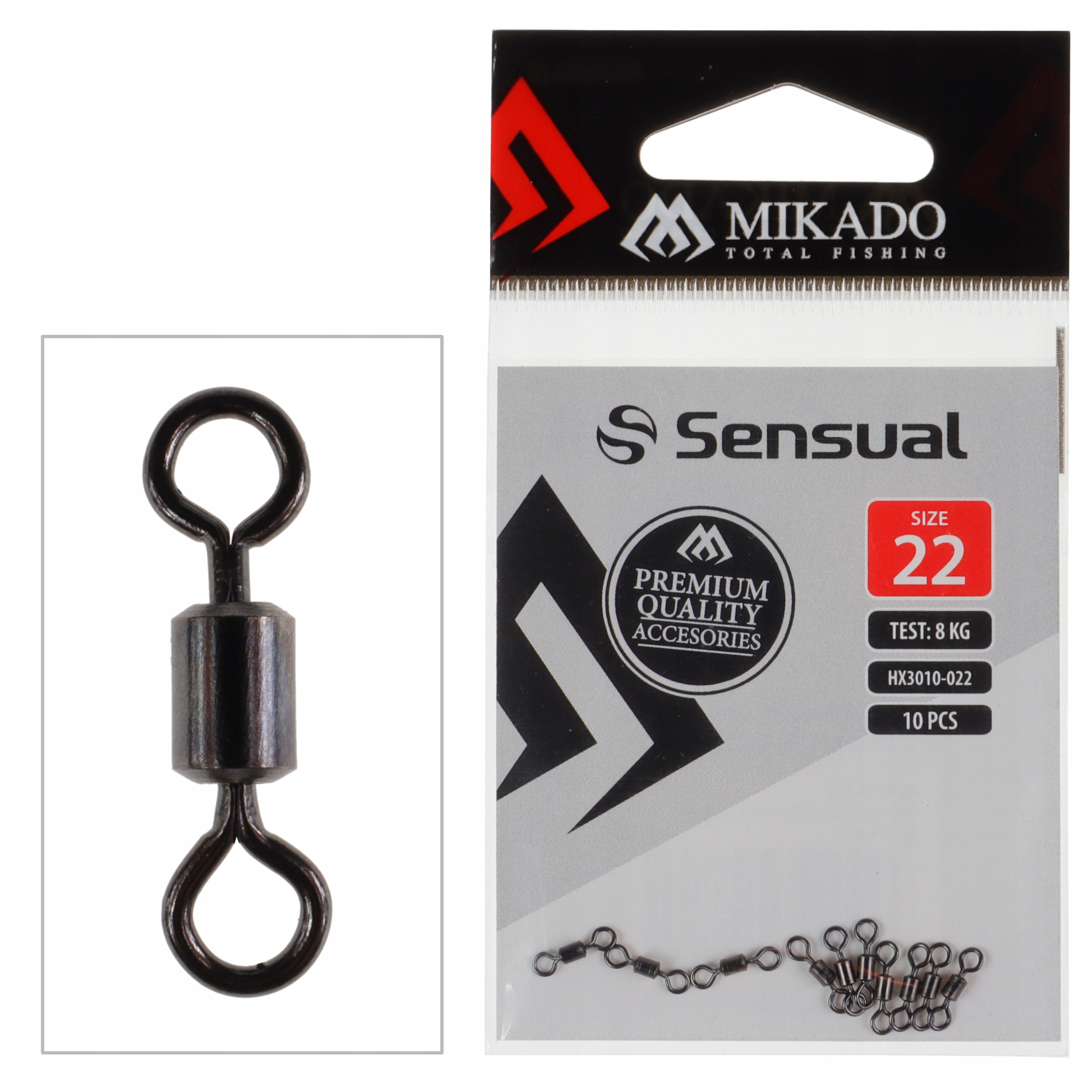 

Krętliki rolkowe rozmiar 22 Bn 8 kg Mikado 10 szt