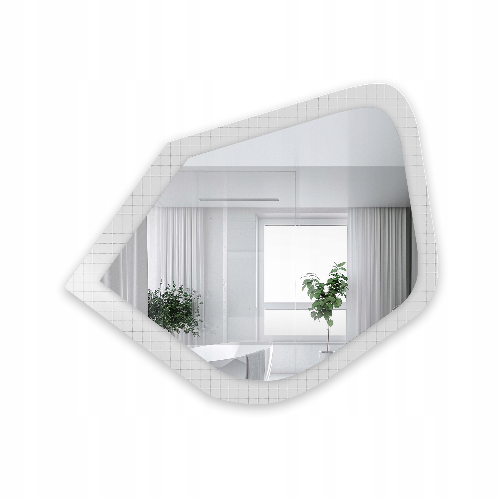 Zrcadlo Luxora Pristal na ornamentálním skle 140 x 120 cm