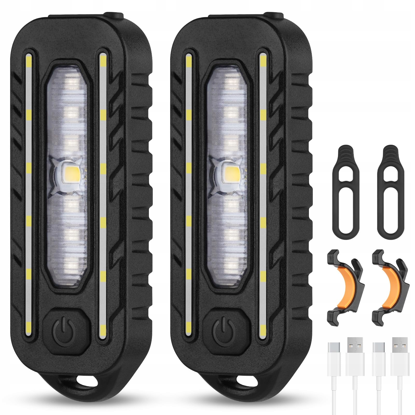 ADIWO 2 Sztuki LED Lampa Czołowa 5 Trybów USB Wodoodporna Do Biegania — miniatura 8