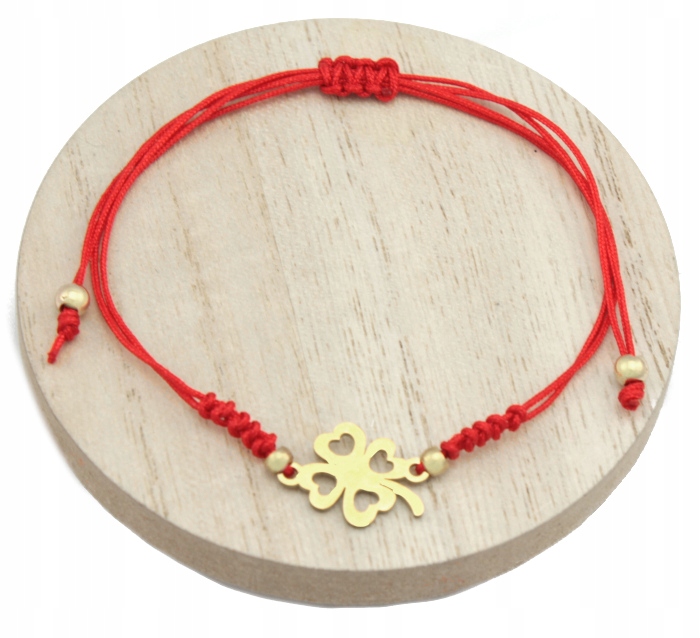 

Bransoletka Czerwona Koniczynka Stal Chirurgiczna