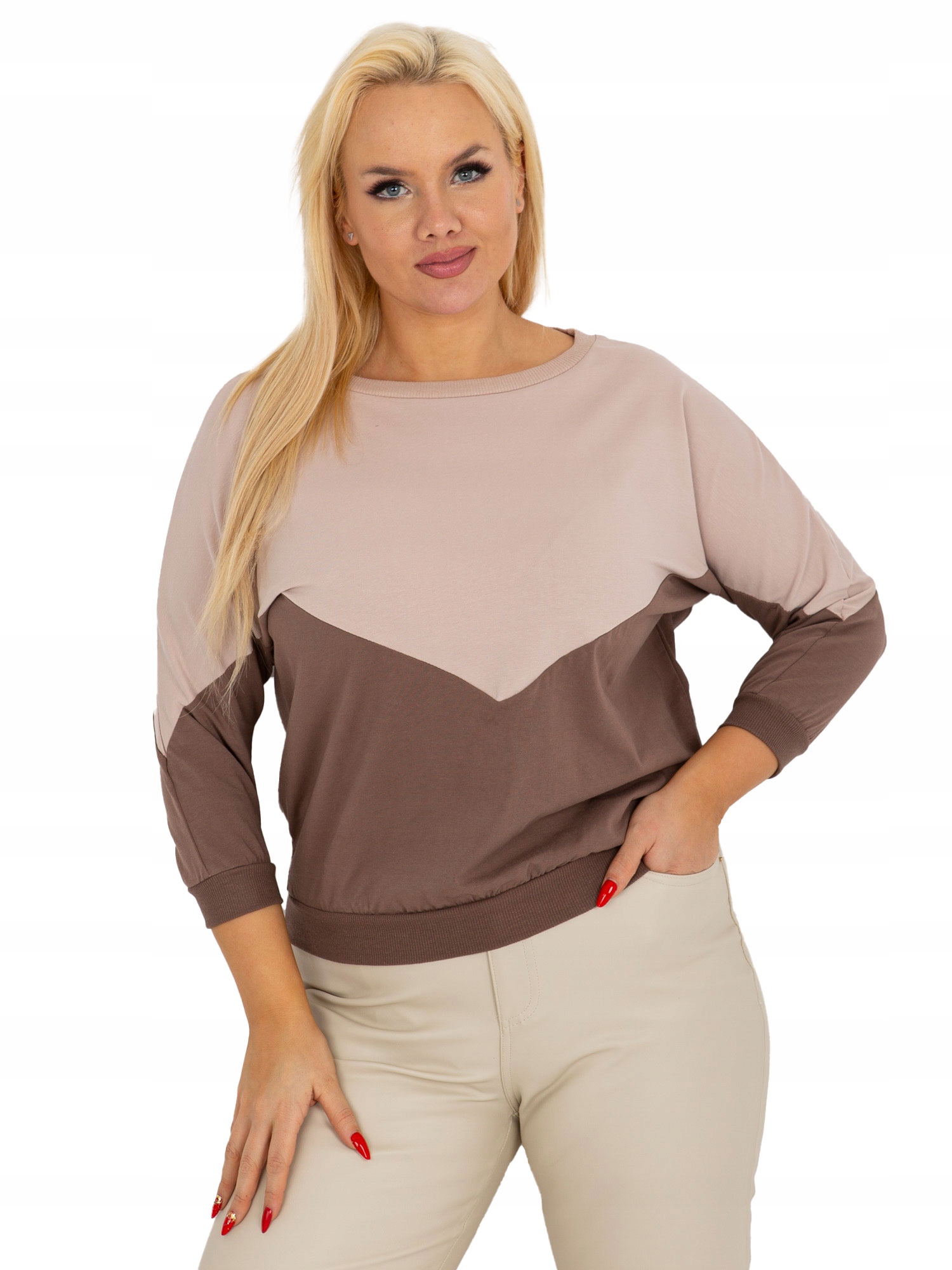 

Bluzka Damska plus size basic z bawełny